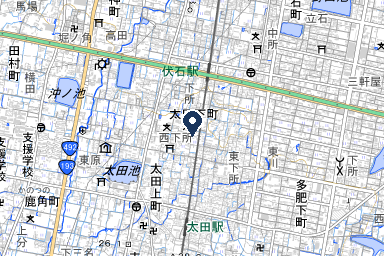 シティホール太田の周辺地図