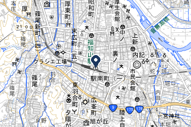福知山シティホールの周辺地図