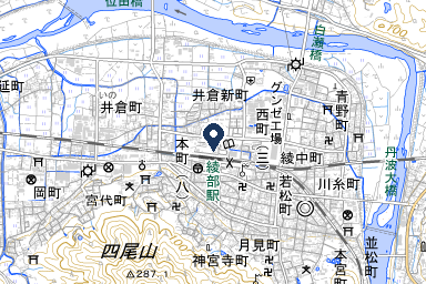 綾部シティホールの周辺地図