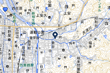 西舞鶴シティホールの周辺地図
