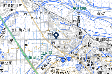 亀岡シティホールの周辺地図