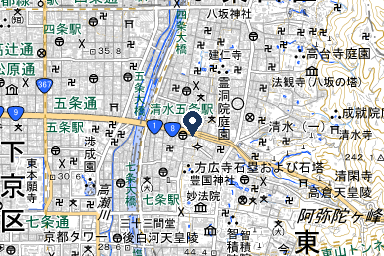 中央ブライトホールの周辺地図