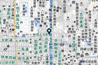 西陣シティホールの周辺地図
