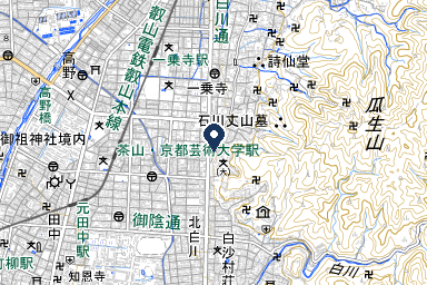北白川ホールの周辺地図