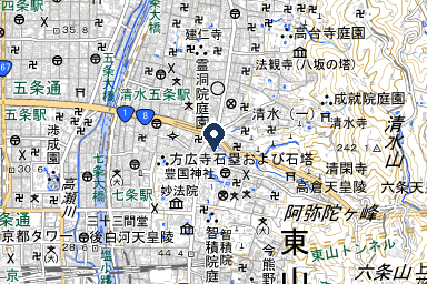 東山五条シティホールの周辺地図