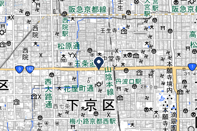 五条シティホールの周辺地図