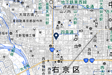 天神川家族葬ホールの周辺地図