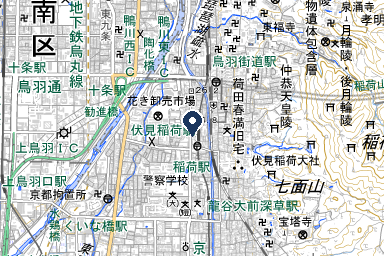 稲荷シティホールの周辺地図