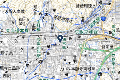 山科シティホールの周辺地図