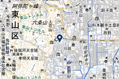 花山シティホールの周辺地図