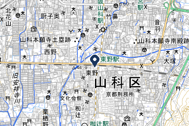 山科東野シティホールの周辺地図