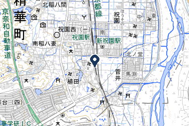 祝園シティホールの周辺地図