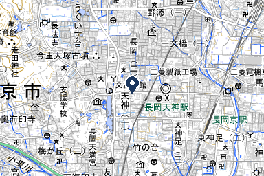 長岡京シティホールの周辺地図