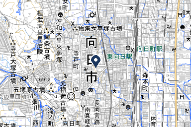 向日シティホールの周辺地図
