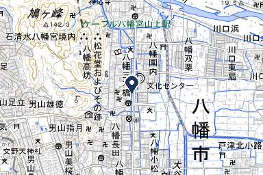 八幡家族葬ホールの周辺地図