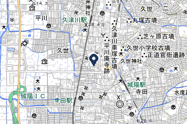 ファミリアホール城陽の周辺地図