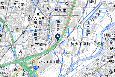 アシス長岡京ホールの周辺地図