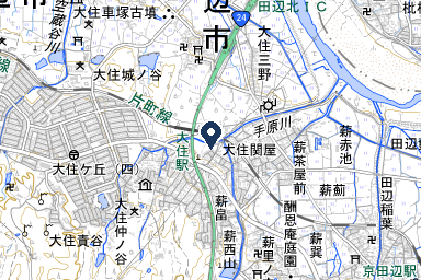 パルティ京田辺ルリエの周辺地図