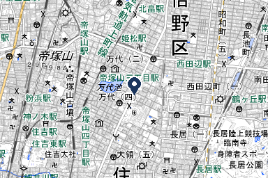 帝塚山ファミリーホールの周辺地図