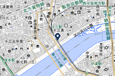 セレモニーホール十三の周辺地図