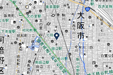 北田辺むらかみ会館の周辺地図