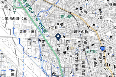 シティホール豊中の周辺地図