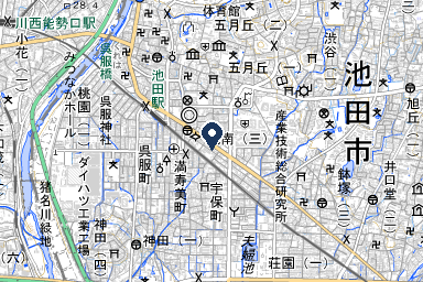 家族葬専用式場はないろ池田店の周辺地図