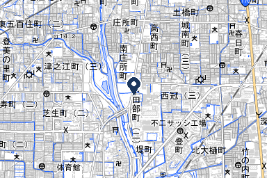 北摂ホールの周辺地図