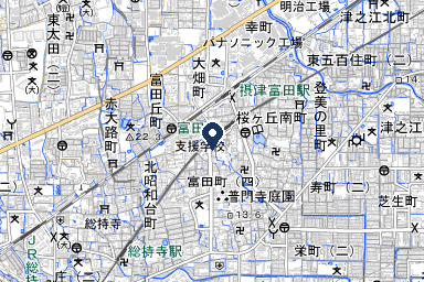富田駅前家族葬ホールの周辺地図