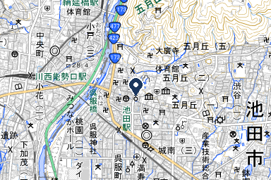 まごころ家族葬 池田ホールの周辺地図