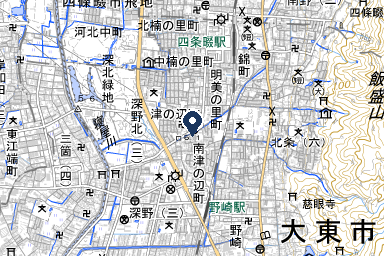 ティア大東津の辺の周辺地図