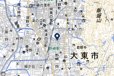 ティア大東北条の周辺地図