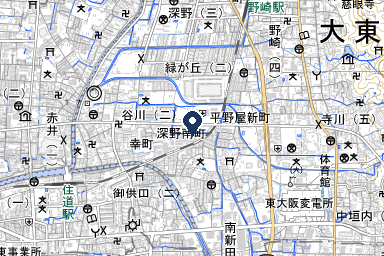ティア大東深野南の周辺地図