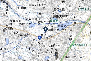 パルティ枚方東（本館・別館）の周辺地図