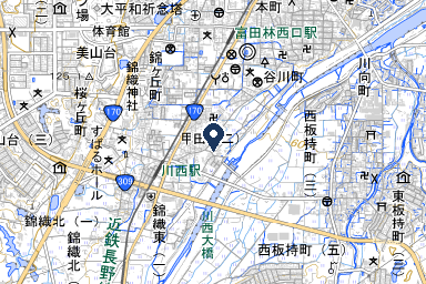 あんらく富田林ホールの周辺地図