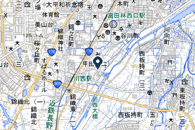 あんらく石川ホールの周辺地図