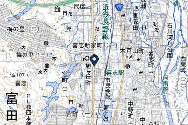 あんらく喜志ホールの周辺地図