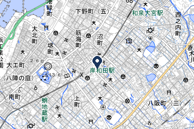 ティア岸和田の周辺地図