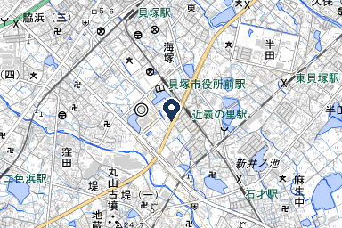 シティホール貝塚の周辺地図