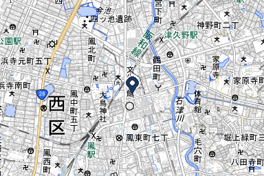 シティホール鳳の周辺地図