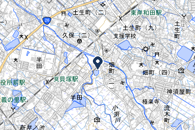 岸貝てらすホールの周辺地図