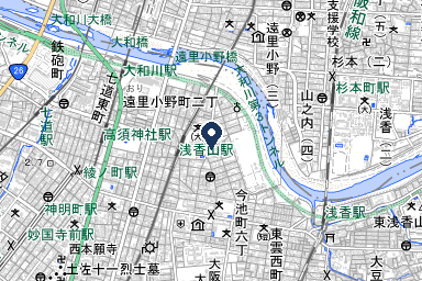 アデューホールの周辺地図