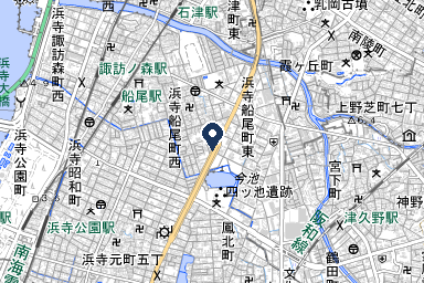 やすら木ホールの周辺地図