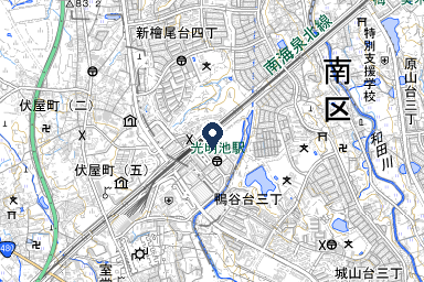 泉北メモリアルホールの周辺地図