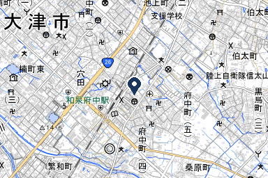 和泉府中メモリアルホールの周辺地図