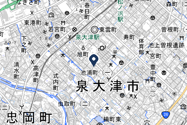 泉大津メモリアルホールの周辺地図