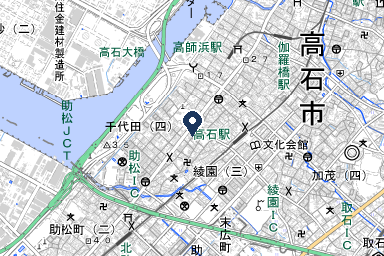 高石メモリアルホールの周辺地図