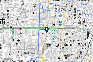 メイプルホール石切の周辺地図
