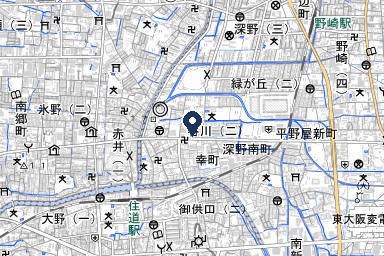 自由な家族葬 千の風 大東住道ホールの周辺地図