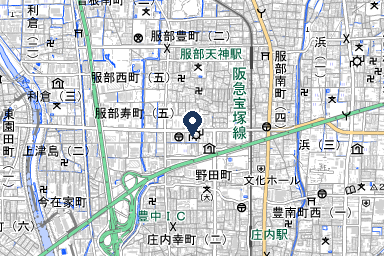 自由な家族葬 千の風 豊中服部ホールの周辺地図